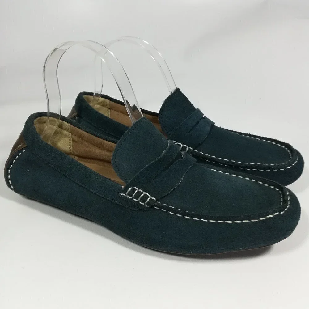 Alfani | Shoes | Alfani Blue Leather Driving Moccasins Size  display picture 2